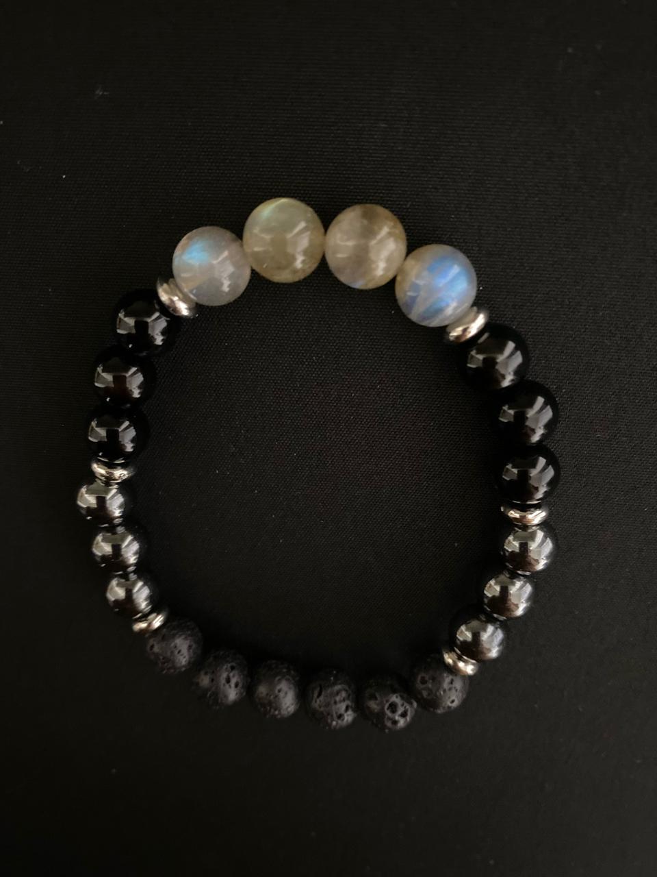 라브라도라이트 믹스 원석 팔찌