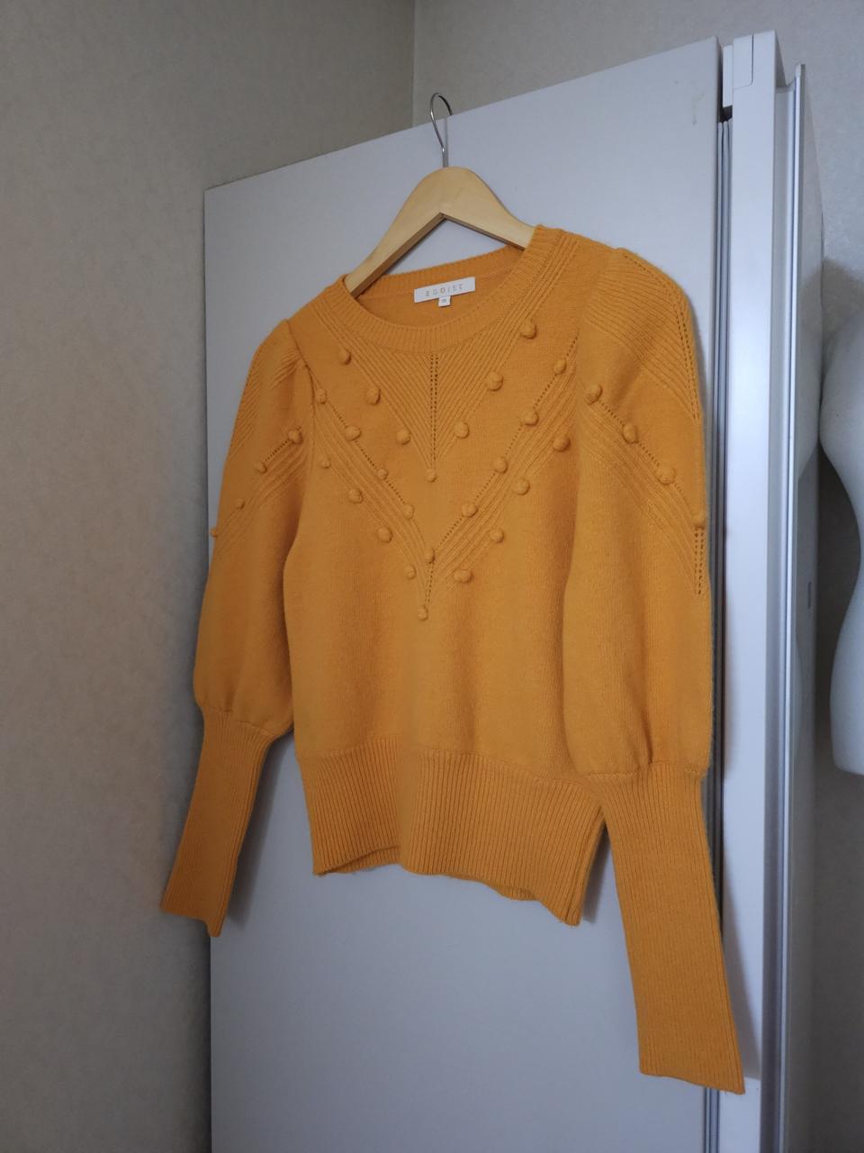 에고이스트 옐로우 팝콘 니트