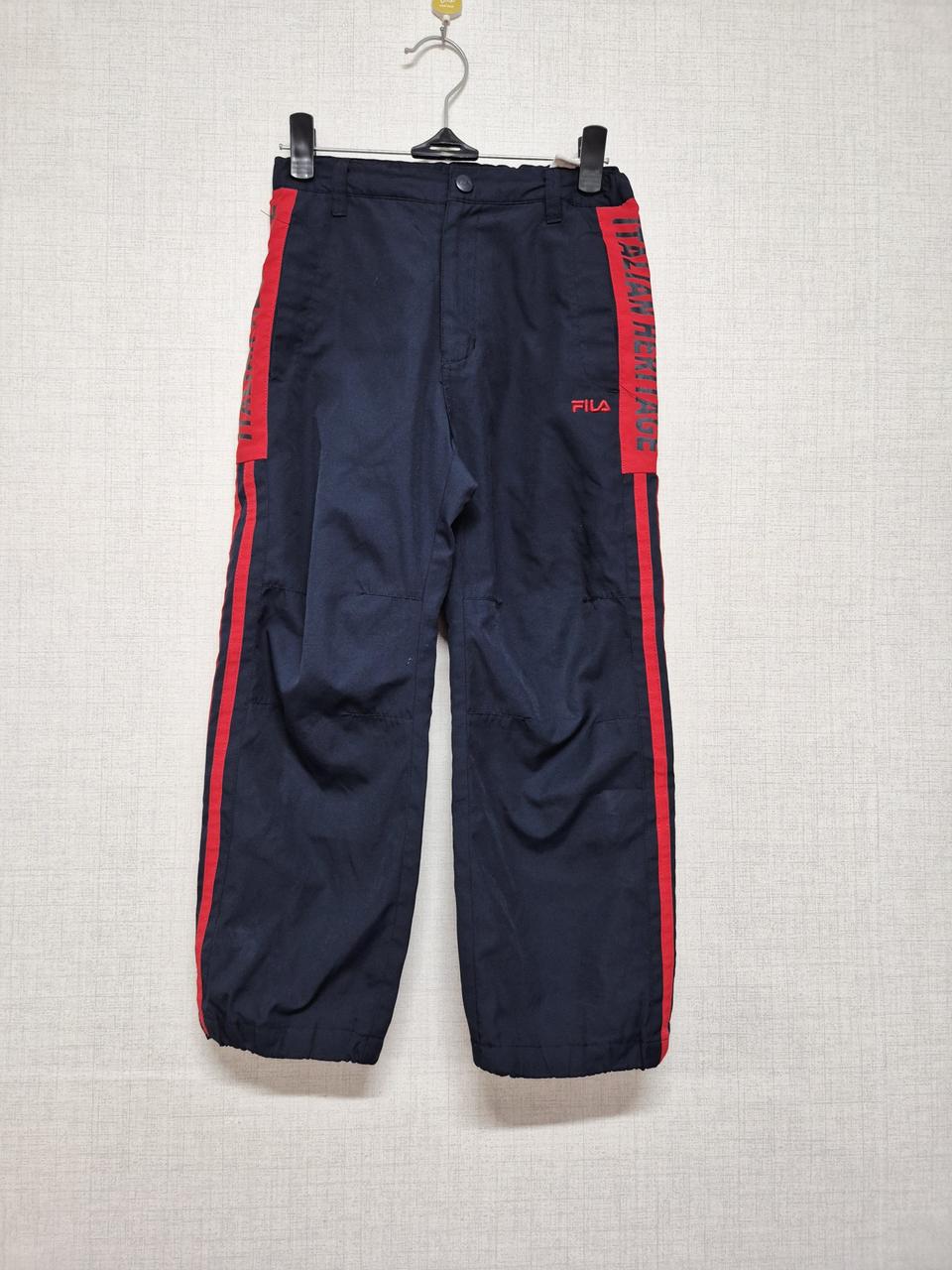 아동휠라 네이비/레드 라인 트레이닝 바지