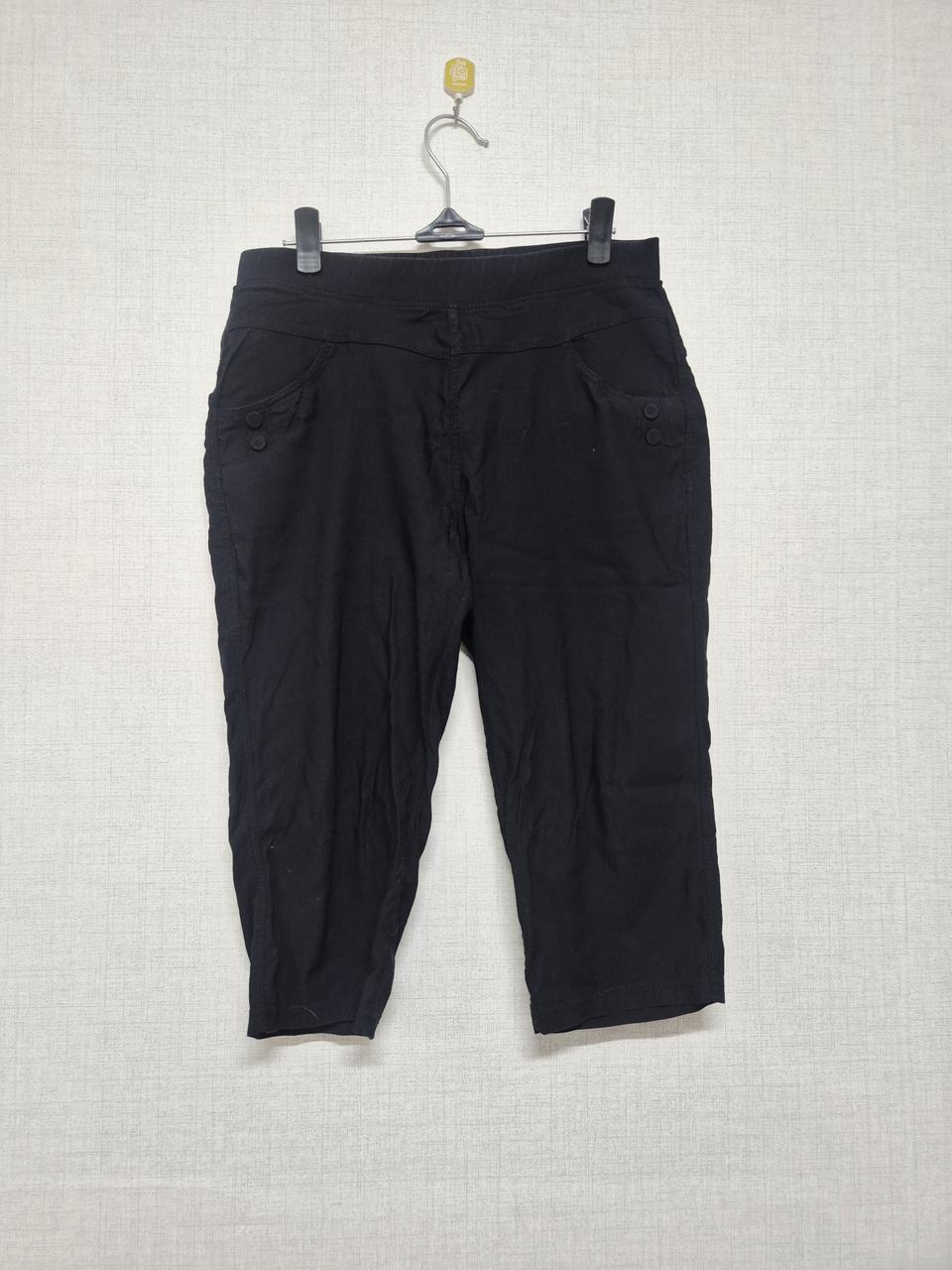 블랙 여성 7부 바지