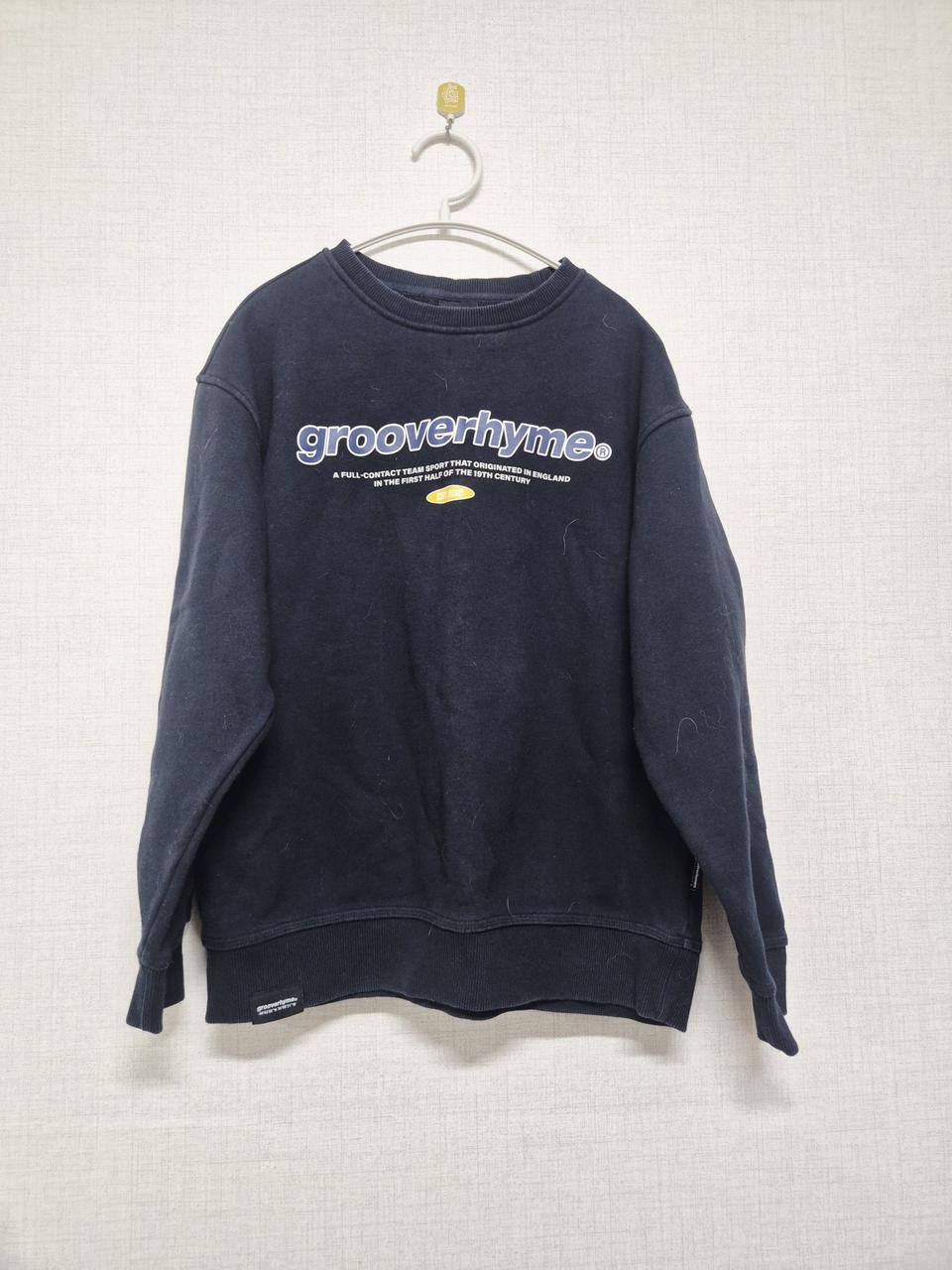 grooverhyme 네이비 맨투맨 티셔츠