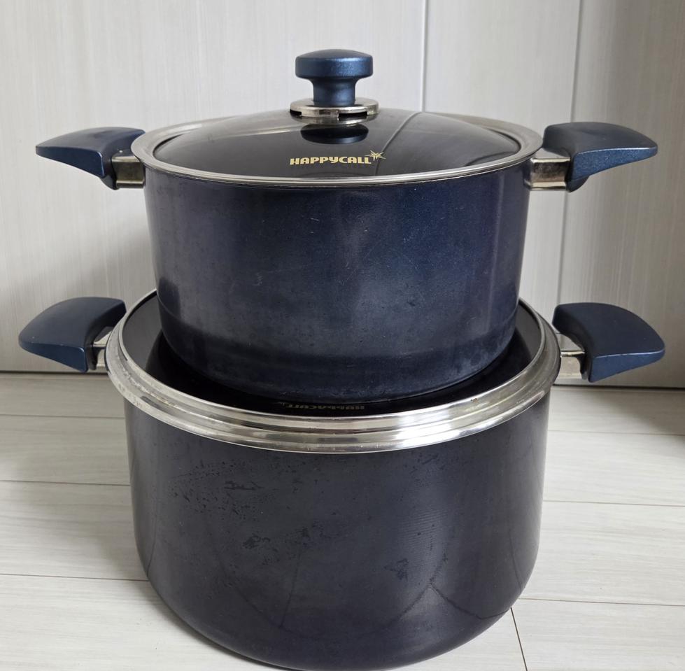 해피콜 클래식 다이아몬드 곰솥 양수냄비 세트2종