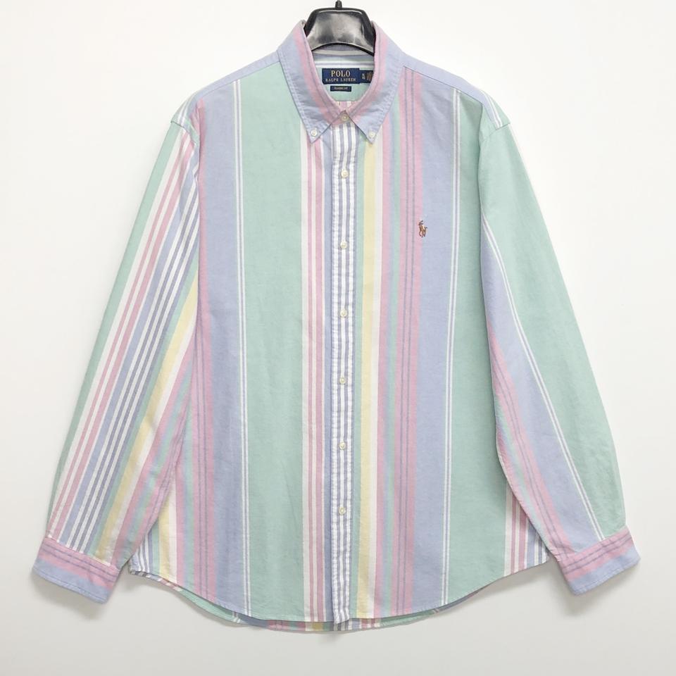 폴로랄프로렌 멀티스트라이프 셔츠/XL/칠팔구제