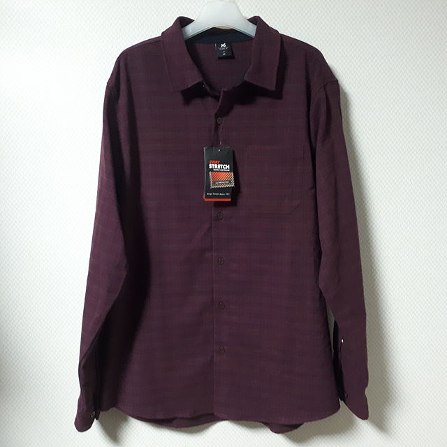 100/밀레골프 체크 기모셔츠/1520/상의