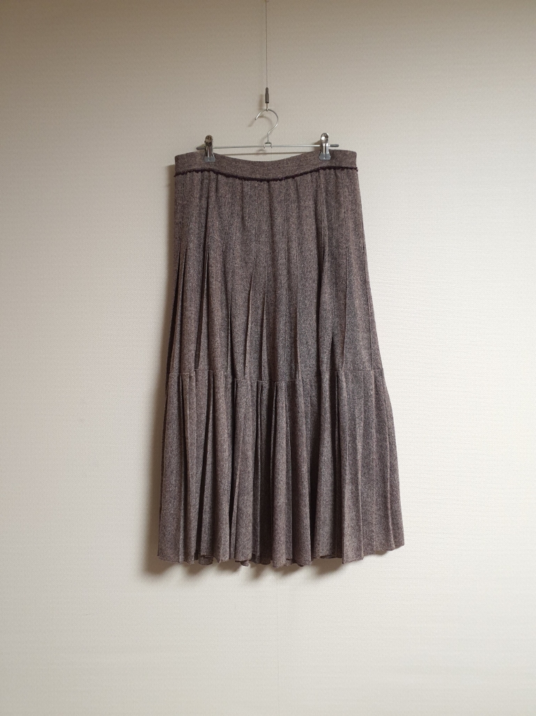 오브제 obzee 울 플리츠 스커트 66 사이즈 정품