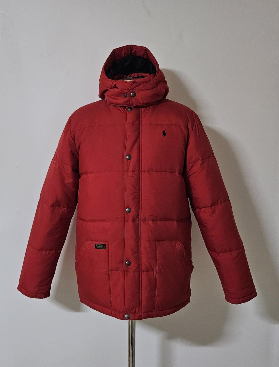 95)폴로랄프로렌 다운패딩 후드 레드 덕다운패딩