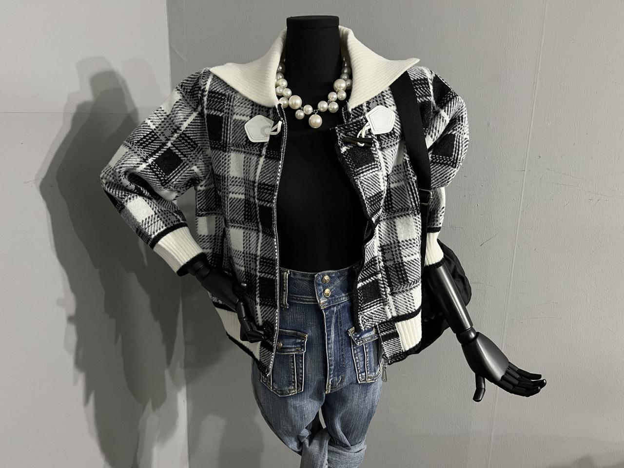 캐시체크집업점퍼/캐시점퍼/고퀄상품