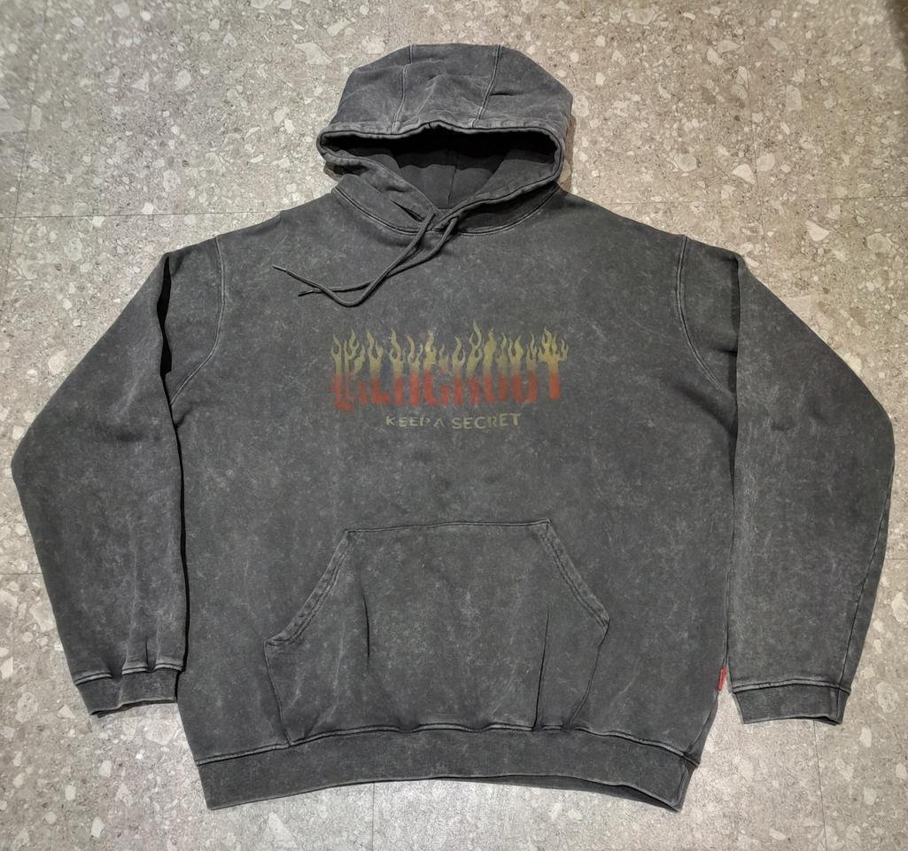 블랙아웃 빈티지 워싱 후드 (L)