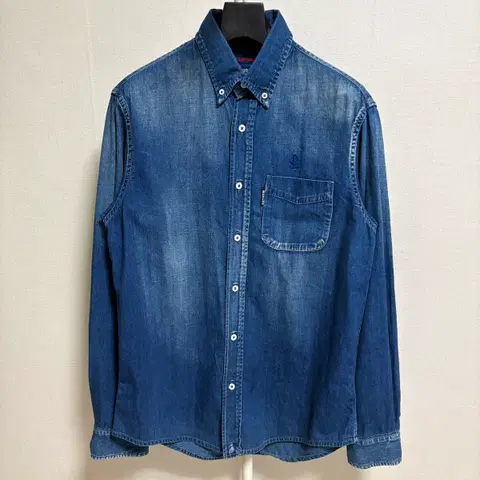 블루블루 인디고 다이 워시드 데님셔츠 / 블루, 3