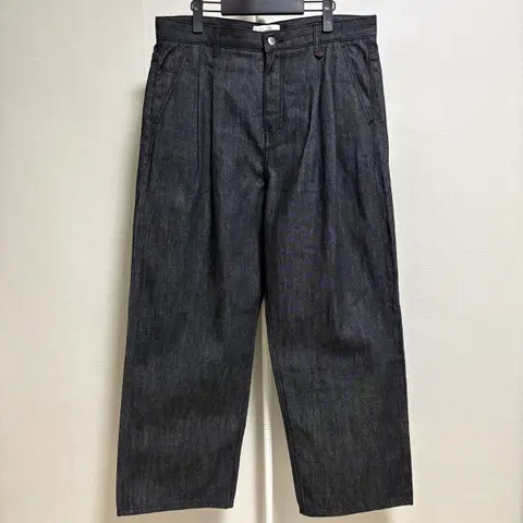 (민트급) 포트너스 투턱 와이드 블랙 진 / 블랙, XL