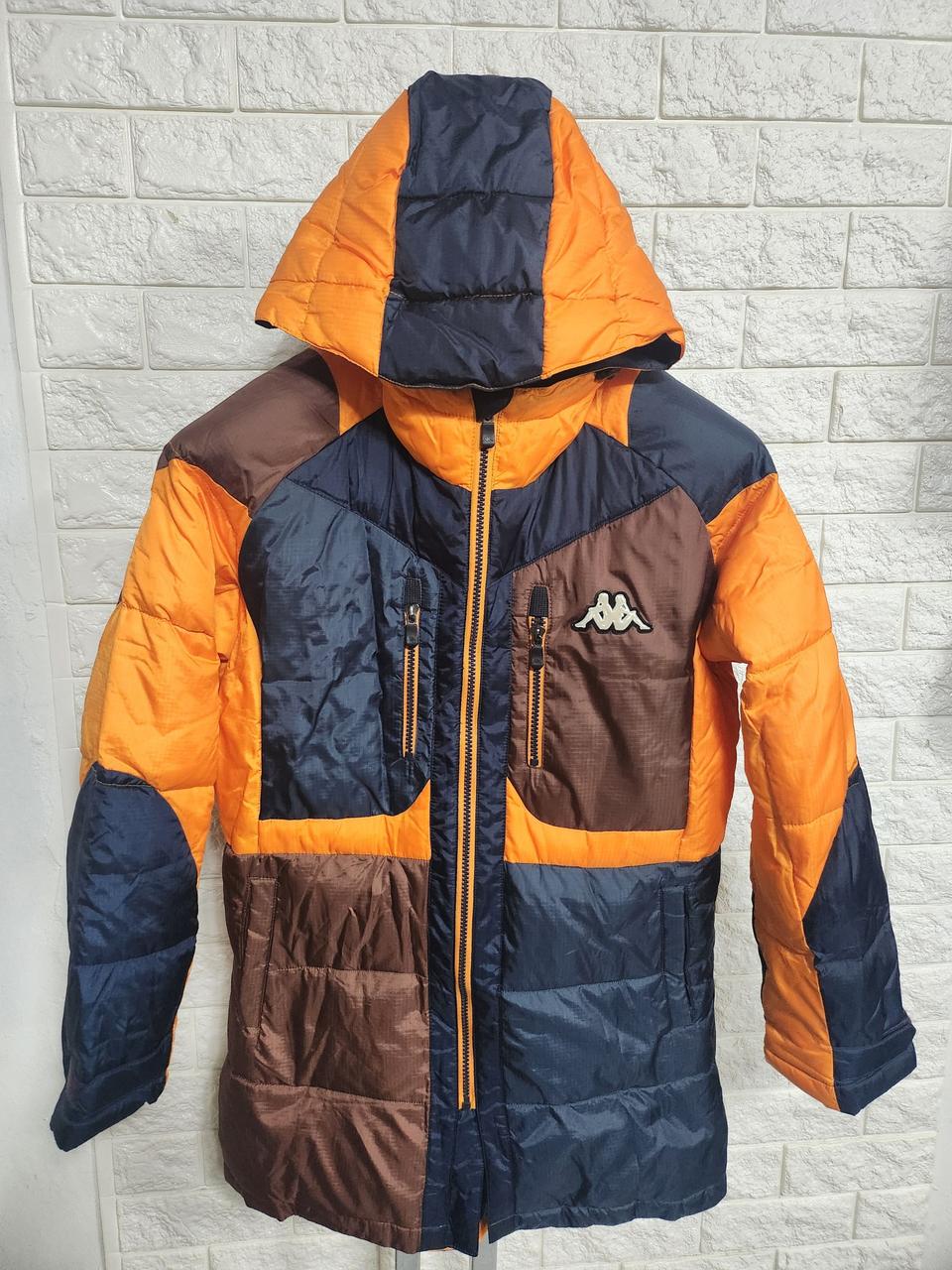 정품)카파 패딩 점퍼 150 오렌지 네이비