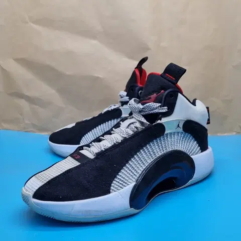 나이키 조던35 블랙 칠리레드 농구화270.