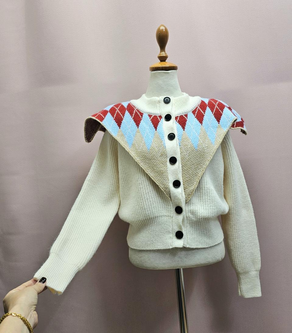 플라스틱아일랜드 아가일 케이프 가디건