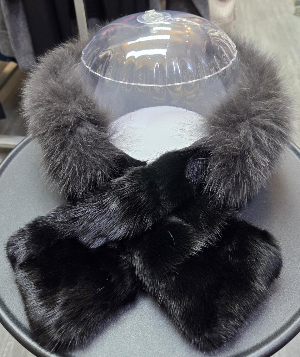 DAKS 닥스 폭스&밍크 퍼 머플러