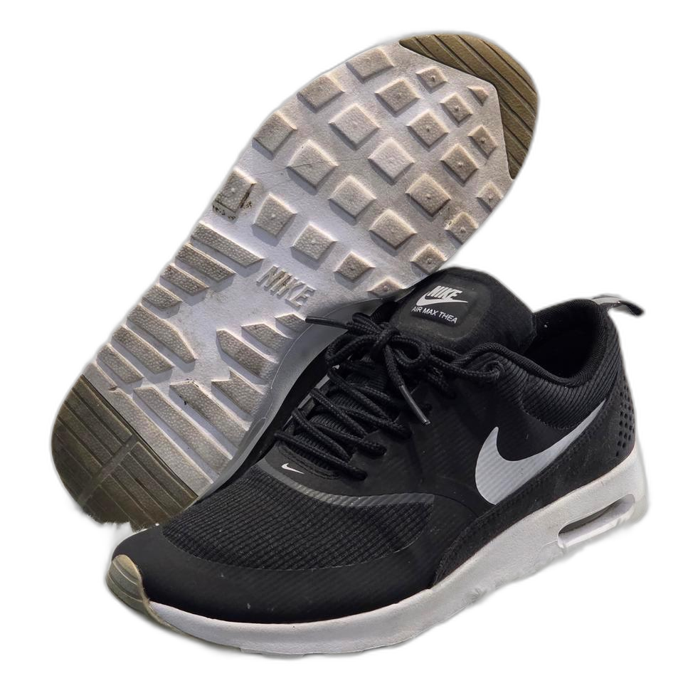 6w-27:나이키 에어맥스 Thea 블랙 화이트 24.5cm