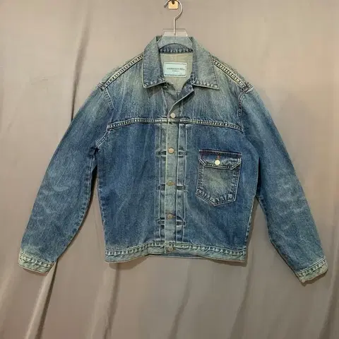 M 앤더슨벨 FOREVER 자수 워싱 데님 트러커 청자켓