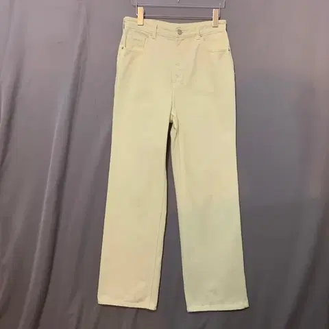 M RECTO 렉토 옐로우 스트레이트진 데님 청바지