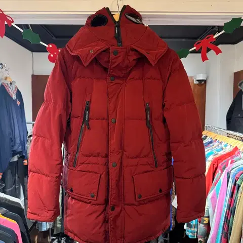 CP컴퍼니 덕다운 고글 패딩 파카 M