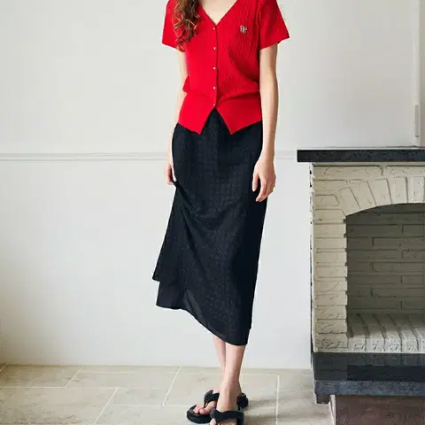 제너럴아이디어 가디건 레드