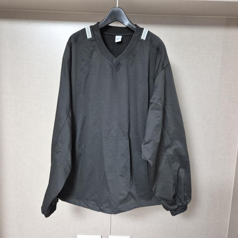 L)파르티멘토 남성 브이넥 바스락 아노락 블랙 