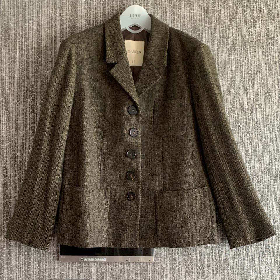 콜라보토리 클래식 브라운 헤링본 울 블렌디드 싱글 자켓 임수정 착용