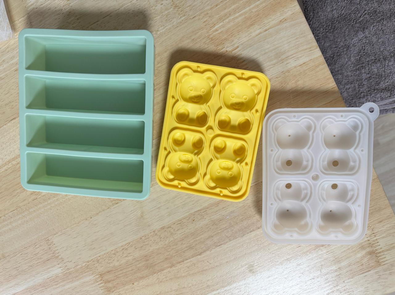 새상품) 곰돌이 빅 얼음 실리콘 몰드 트레이 2종 일괄