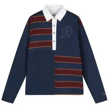 타미힐피거 아이콘스 코튼 크레스트 폴로 긴팔티 XS 여성 55~66