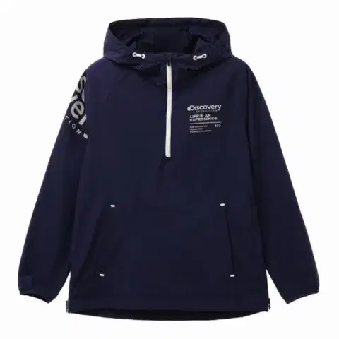 디스커버리 네이비 바람막이 아노락 후드 100사이즈