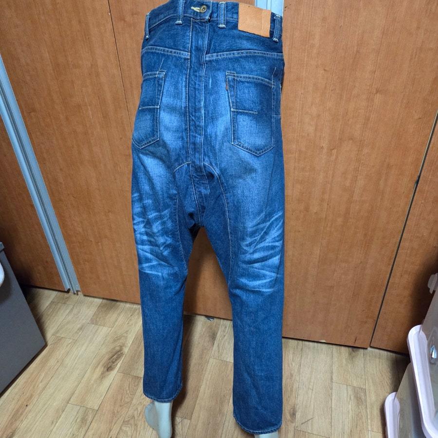 꼼데가르송디자인독특베기배기청바지셀비지M81약30에서32정도