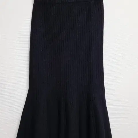 seemham 니트 머메이드 스커트 블랙