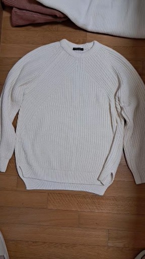 국산 GROUP A10N 아이보리 니트 스웨터 거희 새것
