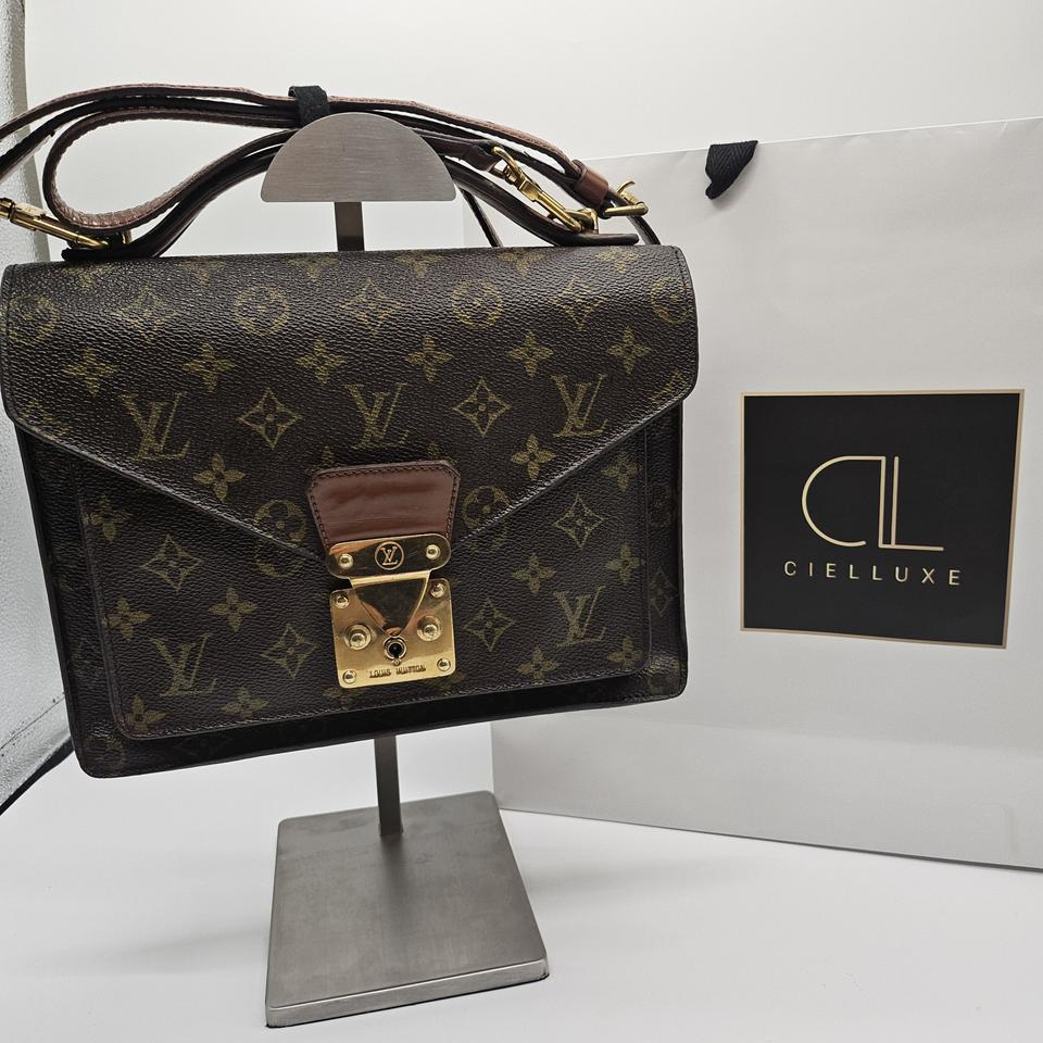 정품 루이비통 몽소 토트 숄더백