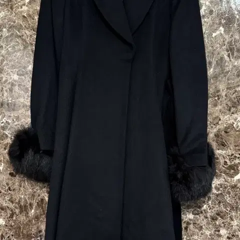 DECO 데코 울 블랙 폭스퍼 코트자켓 새상품 44~55