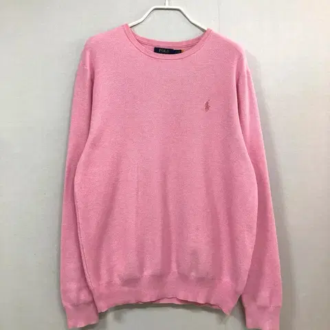 (큐알 정품) 폴로랄프로렌 남성 피마코튼 라운드넥 니트 스웨터 _ 핑크