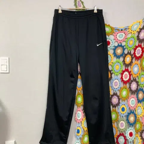 나이키 얇은 기모 안감 트랙팬츠 트레이닝바지 _ 블랙 S