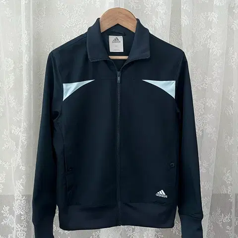 85) 아디다스 올드스쿨 여성 져지 집업 네이비