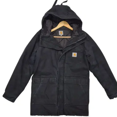 칼하트 블랙 후드 워크 자켓 S