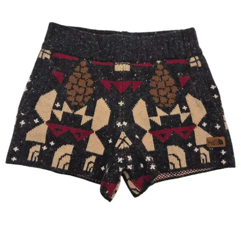 노스페이스 패턴 니트 반바지