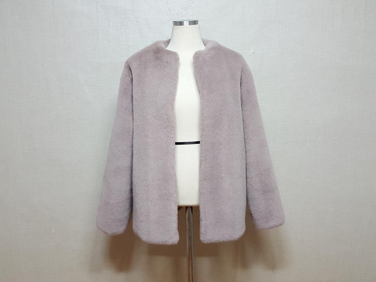 미엔느(MIENNE) 고급 인조밍크자켓코트 프리/55-66-77 새것수준