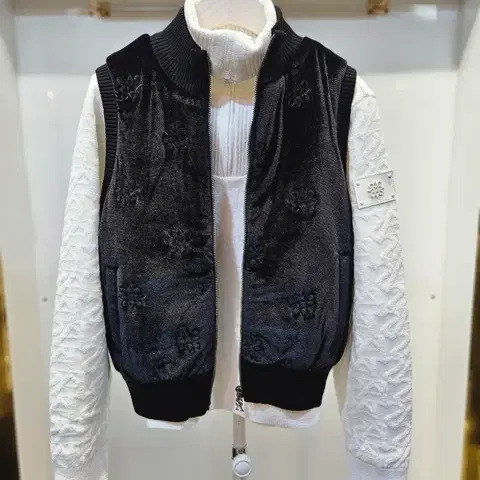 세인트앤드류스 여성 벨벳 방풍 집업 베스트