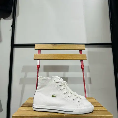 UK5) 240 라코스테 운동화 여성 여자 신발 레더 하이탑 스니커즈