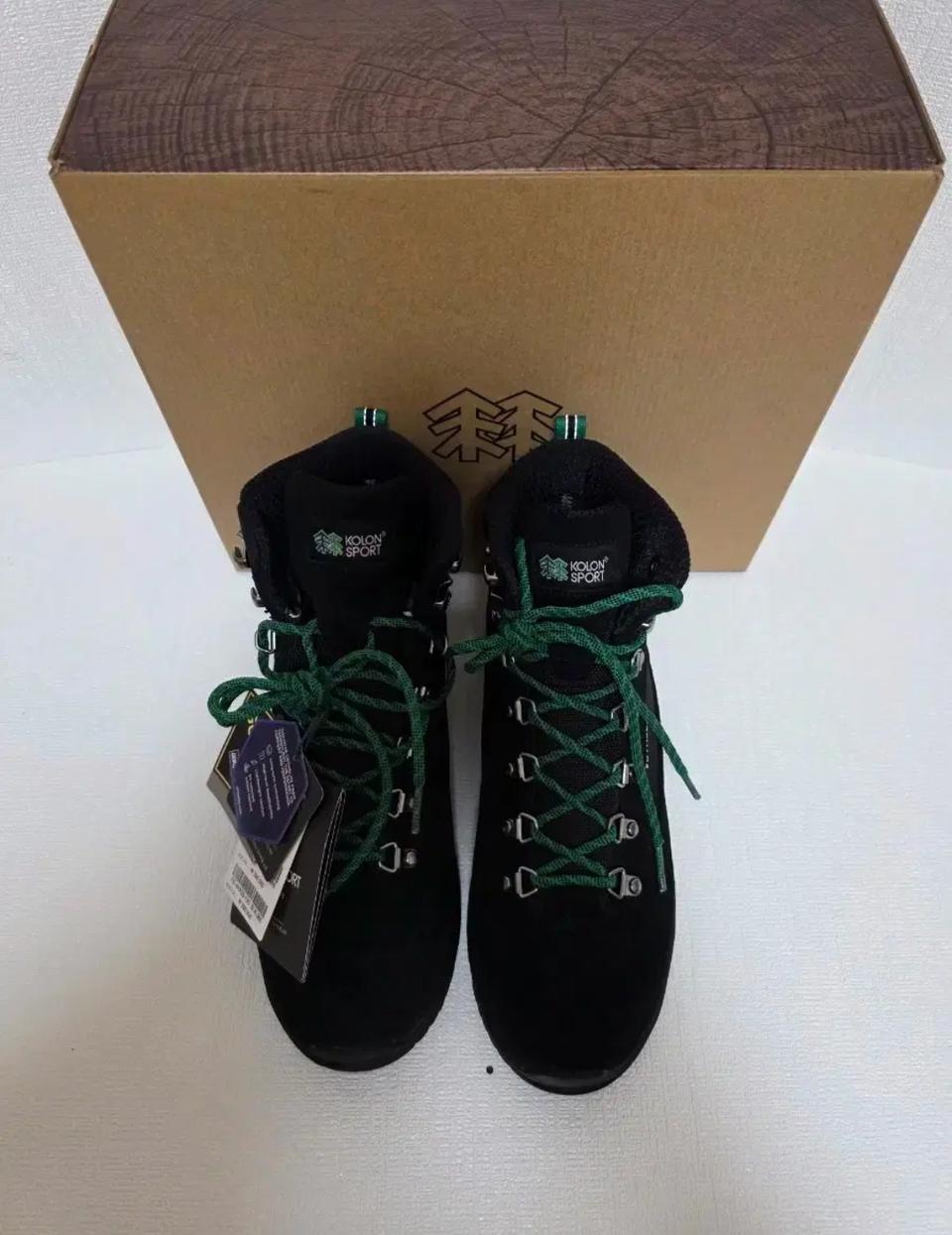 정품 새상품 코오롱스포츠 고어텍스 천연가죽 등산화 하이킹화 235