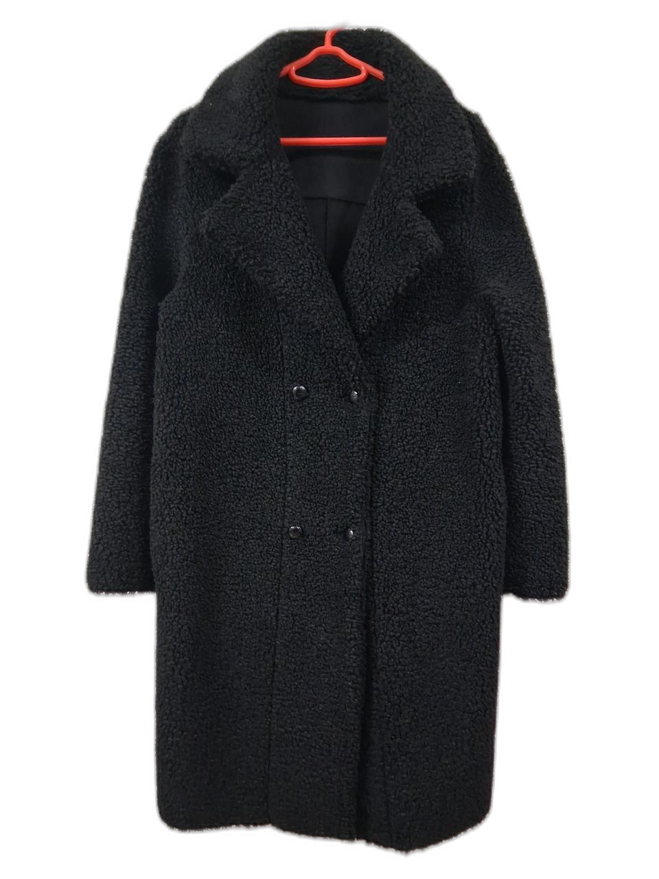 나인식스 뽀글이 블랙 롱 코트 S