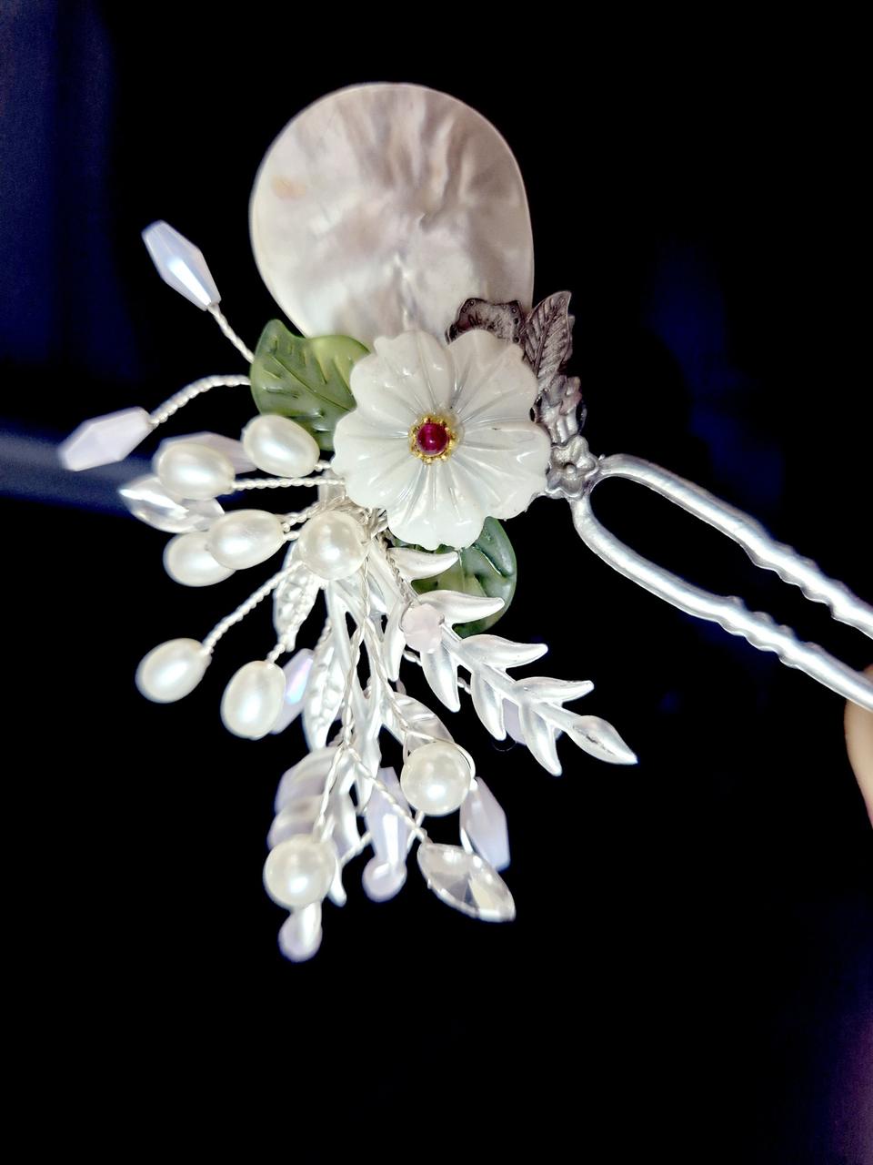 꽃/진주 장식 머리핀(개당가격)