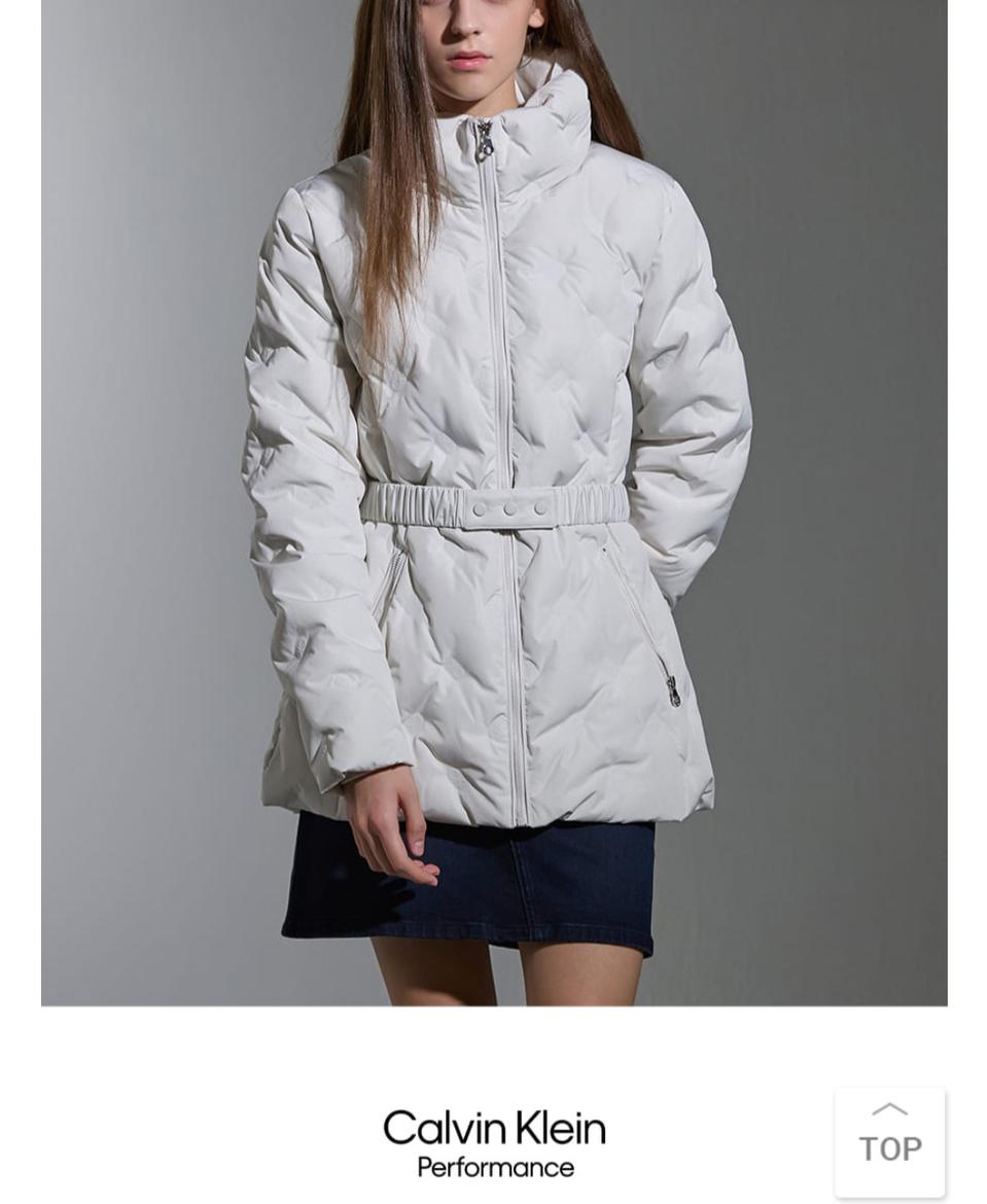 캘빈클라인 퍼포먼스 여성 튜브 다운 패딩 L