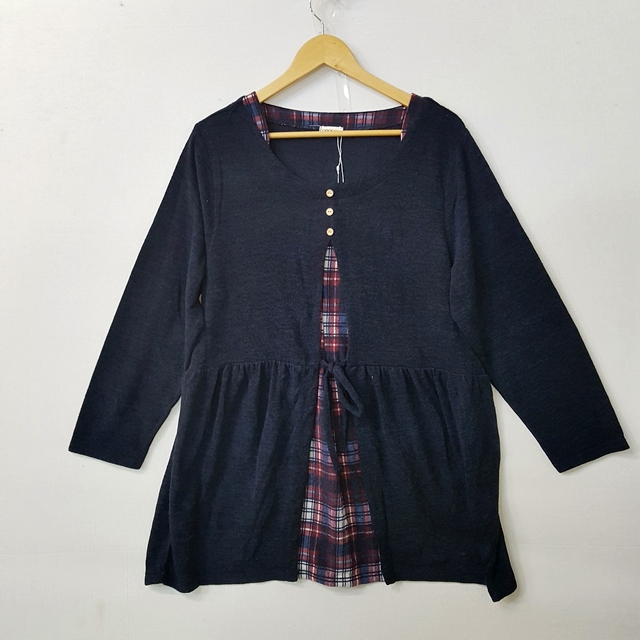 [새상품] noannu 니트 롱 블라우스 