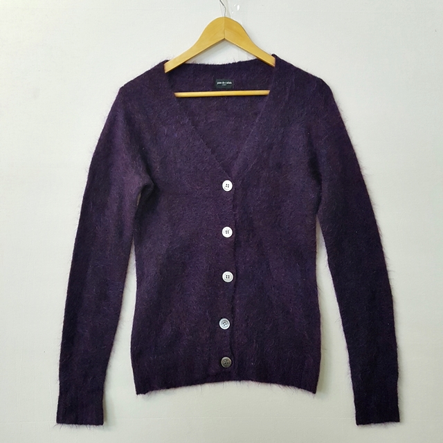 pas de calais 모헤어 가디건 퍼플 