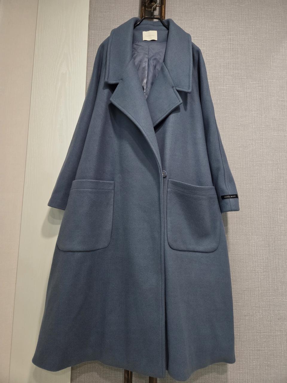 ECOLE DE PARIS 모함유 핸드메이드 플레어롱코트