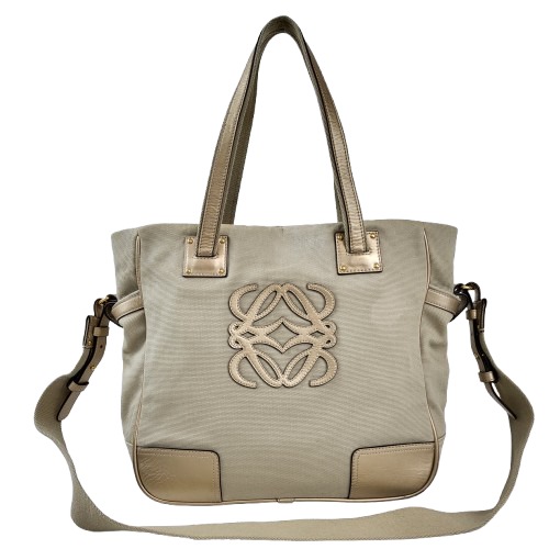 정품 로에베 아나그램 리넨 옥스포드 숄더/크로스백