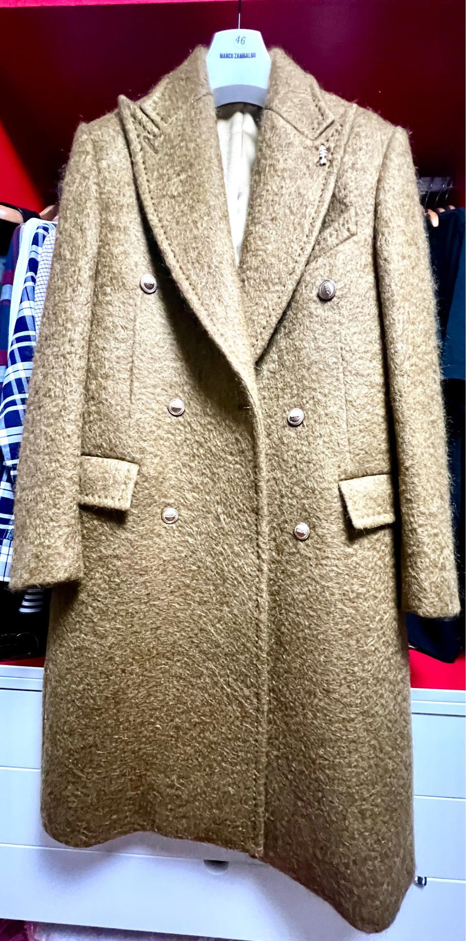 [새상품급] 정품 마르코잠발도 알파카울코트 카키 100사이즈